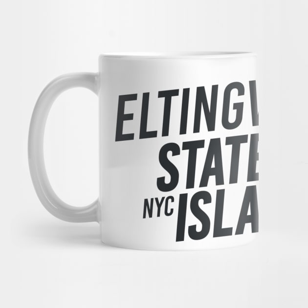 Eltingville, Staten Island - Modern Cursive Minimal Design - New York by Boogosh